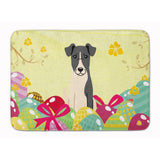 Caroline'S Treasures Easter Eggs Smooth Fox Terrier Machine Washable Memory Foam Mat Doormats, Multicolor