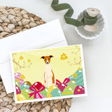 Easter Eggs Whippet Greeting Cards And Envelopes Pack Of 8