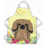 Caroline'S Treasures Easter Eggs Pekingnese Tan Apron, Large, Multicolor