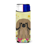 Caroline'S Treasures Easter Eggs Pekingnese Tan Michelob Ultra Hugger For Slim Cans, Slim Can, Multicolor