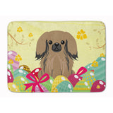 Caroline'S Treasures Easter Eggs Pekingnese Tan Machine Washable Memory Foam Mat Doormats, Multicolor