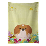 Caroline'S Treasures Easter Eggs Pekingese Red White Kitchen Towel, Multicolor, 25 X 15