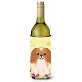 Caroline'S Treasures Bb6103Literk Easter Pekingnese Red White Wine Bottle Beverage Insulator Hugger, 750Ml, Multicolor
