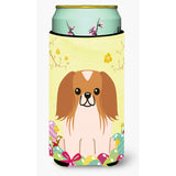 Caroline'S Treasures Easter Eggs Pekingnese Red White Tall Boy Beverage Insulator Hugger, Multicolor