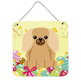 Caroline'S Treasures Easter Eggs Pekingnese Fawn Sable Metal Print, 6 X 6, Multicolor