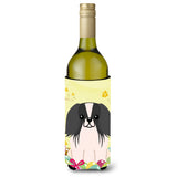 Caroline'S Treasures Bb6105Literk Easter Pekingnese Black White Wine Bottle Beverage Insulator Hugger, 750Ml, Multicolor