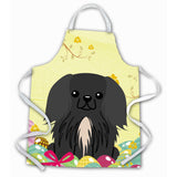 Caroline'S Treasures Easter Eggs Pekingnese Black Apron, Large, Multicolor