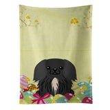 Caroline'S Treasures Easter Eggs Pekingese Black Kitchen Towel, Multicolor, 25 X 15