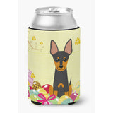 Caroline'S Treasures Easter Eggs English Toy Terrier Can Or Bottle Hugger, Can Hugger, Multicolor