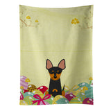Caroline'S Treasures Easter Eggs English Toy Terrier Kitchen Towel, Multicolor, 25 X 15