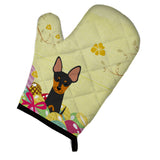 Caroline'S Treasures Easter Eggs English Toy Terrier Oven Mitt, Multicolor, 12 X 8.5