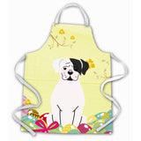 Caroline'S Treasures Easter Eggs White Boxer Cooper Apron, Large, Multicolor