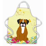 Caroline'S Treasures Easter Eggs Flashy Fawn Boxer Apron, Large, Multicolor
