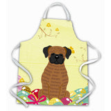 Caroline'S Treasures Easter Eggs Brindle Boxer Apron, Large, Multicolor