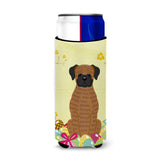Caroline'S Treasures Easter Eggs Brindle Boxer Michelob Ultra Hugger For Slim Cans, Slim Can, Multicolor