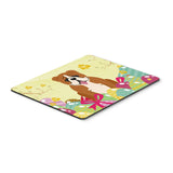 Caroline'S Treasures Easter Eggs English Bulldog Red White Mouse Pad, Hot Pad Or Trivet, Multicolor, 7.75X9.25  (Bb6120Mp)
