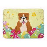 Caroline'S Treasures Easter Eggs English Bulldog Red White Machine Washable Memory Foam Mat Doormats