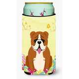 Caroline'S Treasures Easter English Bulldog Red White Tall Boy Beverage Insulator Hugger, Multicolor