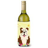 Caroline'S Treasures Bb6121Literk Easter English Bulldog Wine Bottle Beverage Insulator Hugger, 750Ml, Multicolor