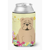 Caroline'S Treasures Easter Eggs English Bulldog Fawn Can Or Bottle Hugger, Can Hugger, Multicolor