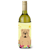 Caroline'S Treasures Bb6124Literk Easter English Bulldog Fawn Wine Bottle Beverage Insulator Hugger, 750Ml, Multicolor