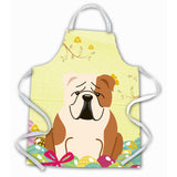 Caroline'S Treasures Easter Eggs English Bulldog Fawn White Apron, Large, Multicolor
