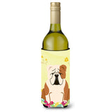Caroline'S Treasures Bb6125Literk Easter English Bulldog Fawn Wine Bottle Beverage Insulator Hugger, 750Ml, Multicolor
