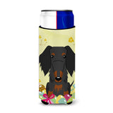 Caroline'S Treasures Easter Wire Haired Dachshund Michelob Ultra Hugger For Slim Cans, Slim Can, Multicolor