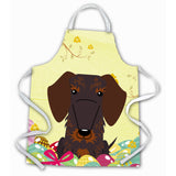 Caroline'S Treasures Easter Eggs Wire Haired Dachshund Chocolate Apron, Large, Multicolor