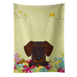 Caroline'S Treasures Easter Eggs Wire Haired Dachshund Chocolate Kitchen Towel, Multicolor, 25 X 15