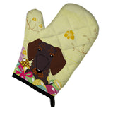 Caroline'S Treasures Easter Eggs Wire Haired Dachshund Chocolate Oven Mitt, Multicolor, 12 X 8.5