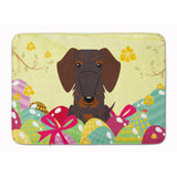 Caroline'S Treasures Easter Eggs Wire Haired Dachshund Chocolate Machine Washable Memory Foam Mat Doormats, Multicolor