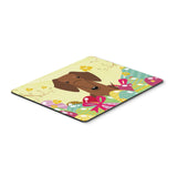 Caroline'S Treasures Easter Eggs Dachshund Red Brown Mouse Pad, Hot Pad Or Trivet, Multicolor, 7.75X9.25  (Bb6130Mp)