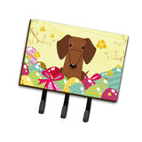 Caroline'S Treasures Easter Eggs Dachshund Red Brown Leash Or Key Holder Hooks, Multicolor