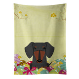 Caroline'S Treasures Easter Eggs Dachshund Black Tan Kitchen Towel, Multicolor, 25 X 15
