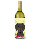 Caroline'S Treasures Bb6132Literk Easter Eggs Dachshund Black Tan Wine Bottle Beverage Insulator Hugger, 750Ml, Multicolor