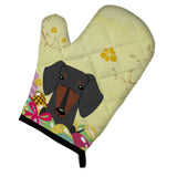Caroline'S Treasures Easter Eggs Dachshund Black Tan Oven Mitt, Multicolor, 12 X 8.5