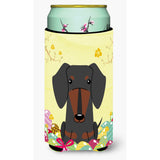 Caroline'S Treasures Easter Eggs Dachshund Black Tan Tall Boy Beverage Insulator Hugger, Multicolor