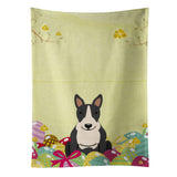 Caroline'S Treasures Easter Eggs Bull Terrier Black White Kitchen Towel, Multicolor, 25 X 15