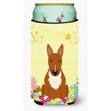 Caroline'S Treasures Easter Eggs Bull Terrier Red Tall Boy Beverage Insulator Hugger, Multicolor