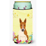 Caroline'S Treasures Easter Eggs Bull Terrier Red White Tall Boy Beverage Insulator Hugger, Multicolor