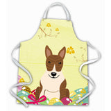 Caroline'S Treasures Easter Eggs Bull Terrier Brindle Apron, Large, Multicolor
