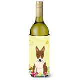 Caroline'S Treasures Bb6137Literk Easter Bull Terrier Brindle Wine Bottle Beverage Insulator Hugger, 750Ml, Multicolor