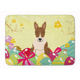 Caroline'S Treasures Easter Eggs Bull Terrier Brindle Machine Washable Memory Foam Mat Doormats, Multicolor