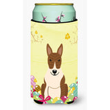 Caroline'S Treasures Easter Eggs Bull Terrier Brindle Tall Boy Beverage Insulator Hugger, Multicolor