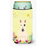 Caroline'S Treasures Easter Eggs Bull Terrier White Tall Boy Beverage Insulator Hugger, Multicolor