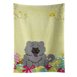 Caroline'S Treasures Easter Eggs Chow Chow Blue Kitchen Towel, Multicolor, 25 X 15