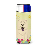 Caroline'S Treasures Easter Eggs Chow White Michelob Ultra Hugger For Slim Cans, Slim Can, Multicolor