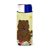 Caroline'S Treasures Easter Eggs Chow Chocolate Michelob Ultra Hugger For Slim Cans, Slim Can, Multicolor
