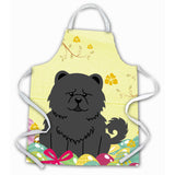 Caroline'S Treasures Easter Eggs Chow Black Apron, Large, Multicolor